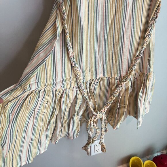 Marine Layer Laney Mini Sundress SMALL in Beachy Stripe Linen Blend - Picture 5 of 9